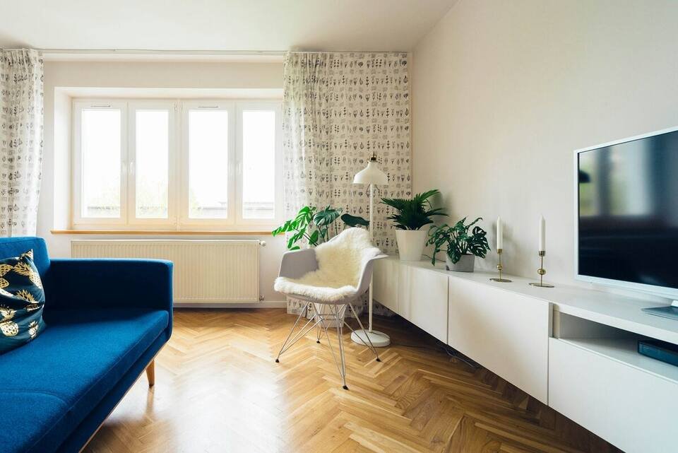 Living room of a rental property