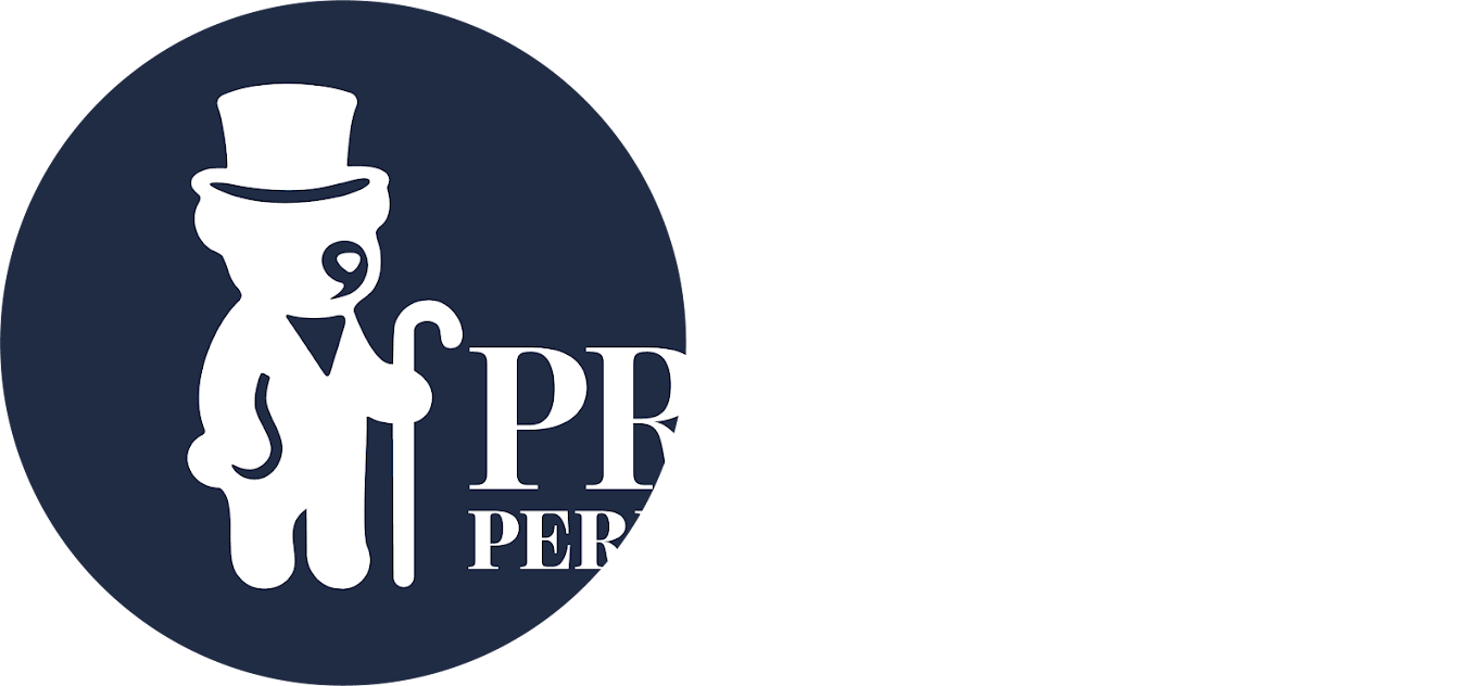 Teddy Property — bear badge logo with tagline Property, Perfectly Presented